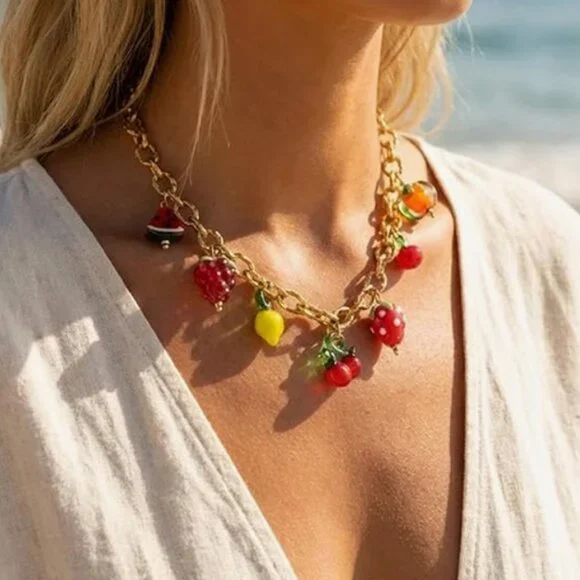 Anthro Fruits Necklace Choker - Picture 2 of 3